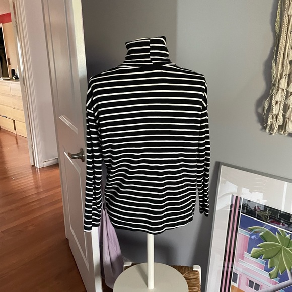 striped turtleneck long sleeve top - Picture 2 of 2